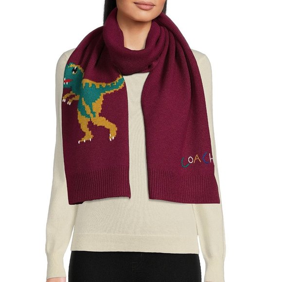 COACH Rexy Patch Merino Wool Oblong Scarf - Picture 1 of 1